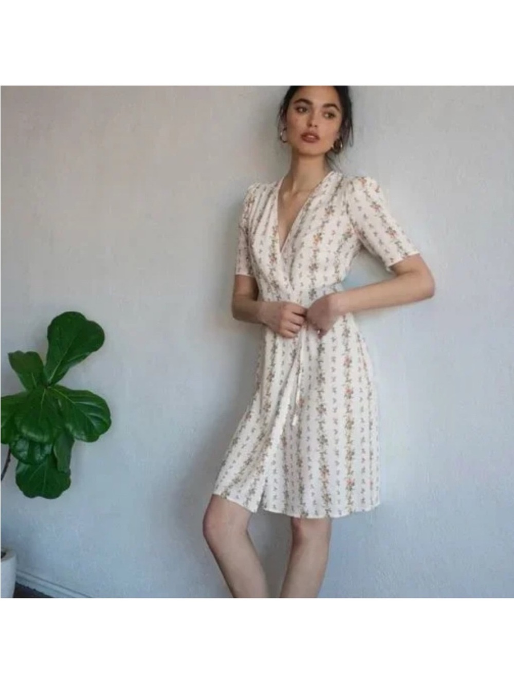 Reformation Laurent Dress medium poppyseed wrap dress